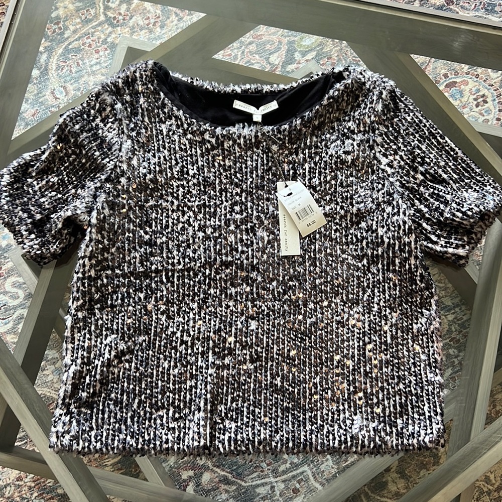Search sanity glitter sweater top. Size medium. NWT